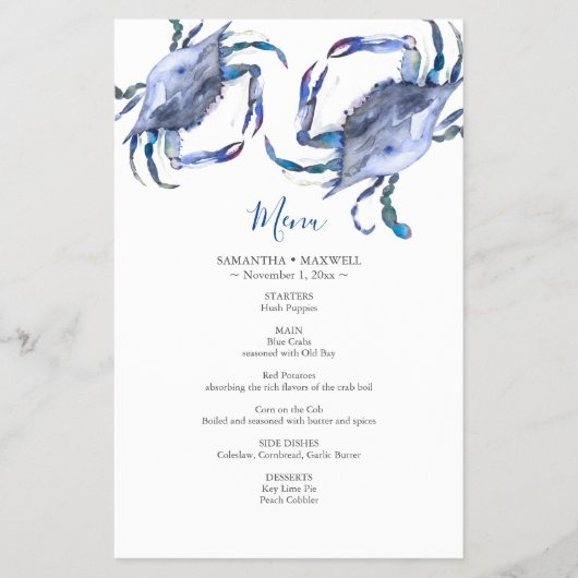 カニ煮沸バジェットメニュー チラシ (正面)