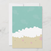 カニ煮沸パーティーベビーシャワービーチ招待状 招待状 (裏面)