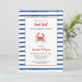 カニ煮沸婚約パーティ招待 招待状 (スタンド正面)