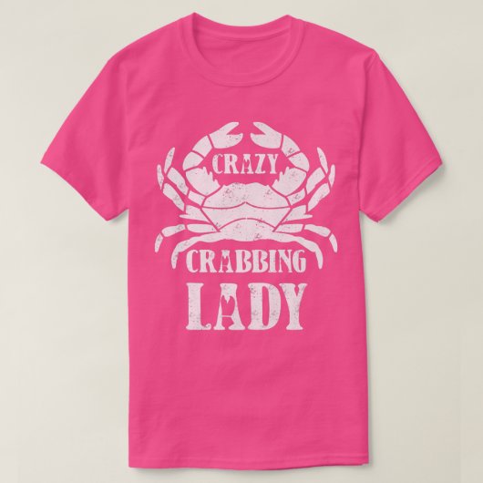 カニ熱狂するガニ魚釣り Tシャツ (デザイン正面)
