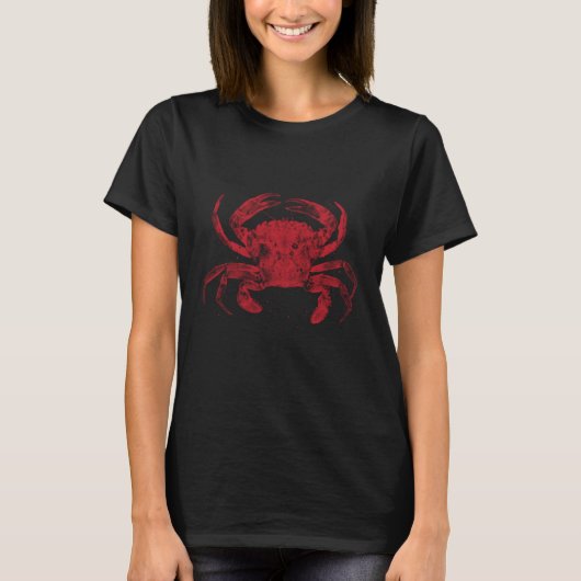 カニ用レッドカニ魚釣り Tシャツ (正面)