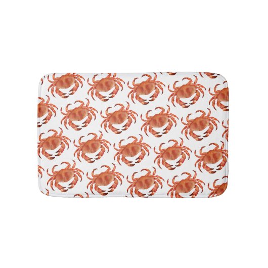 カニ甲殻類模様 バスマット (正面)