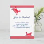 カニ祭りパーティーの招待状 招待状 (スタンド正面)