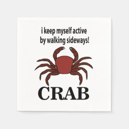 カニ私保自身が歩く横カニでアクティブ スタンダードカクテルナプキン