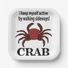 カニ私保自身が歩く横カニでアクティブ ペーパープレート