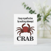 カニ私保自身が歩く横カニでアクティブ ポストカード (スタンド正面)