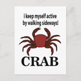 カニ私保自身が歩く横カニでアクティブ ポストカード