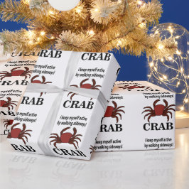 カニ私保自身が歩く横カニでアクティブ ラッピングペーパー