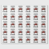 カニ私保自身が歩く横カニでアクティブ ラッピングペーパー (フラット)