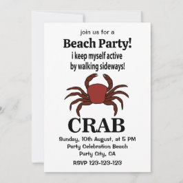カニ私保自身が歩く横カニでアクティブ 招待状