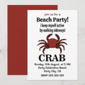カニ私保自身が歩く横カニでアクティブ 招待状 (正面/裏面)