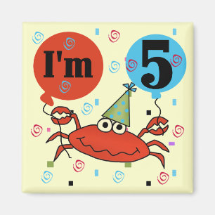 カニ第5誕生日Tシャツ・ギフト マグネット