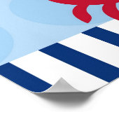 カニ航海ののバパーソナライズされたナーサイン ポスター (角)