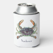 カニ航海のグレイ青と緑 缶クーラー (缶裏面)