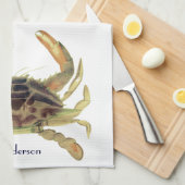 カニ航海のコースタルタンカーキサンディ キッチンタオル (四つ折り)