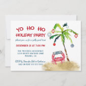 カニ航海のトロピカルパームホリデーパーティー 招待状 (正面)