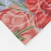 カニ航海のビーチシーフードアート フリースブランケット (角)