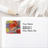 カニ航海のビーチシーフードアート ラベル (インサイチュ)