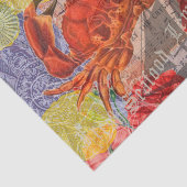 カニ航海のビーチシーフードアート 薄葉紙 (詳細)