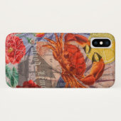 カニ航海のビーチシーフードアート Case-Mate iPhoneケース (裏面(横))