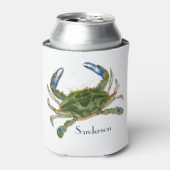 カニ航海のブルーとグリーン 缶クーラー (缶正面)