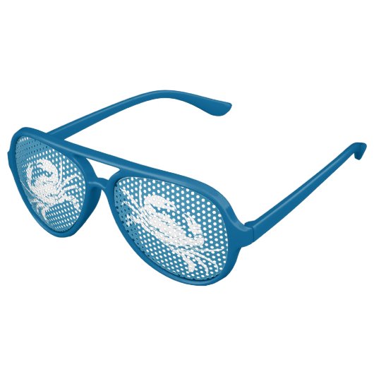 カニ航海のブルー白甲殻類 アビエーターサングラス (アングル)
