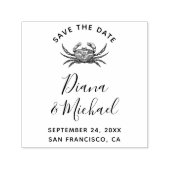 カニ航海の日付の書道を保存 セルフインキングスタンプ (デザイン)