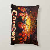 カニ航海の沿岸ビーチがパーソナライズされたん アクセントクッション (裏面(縦))