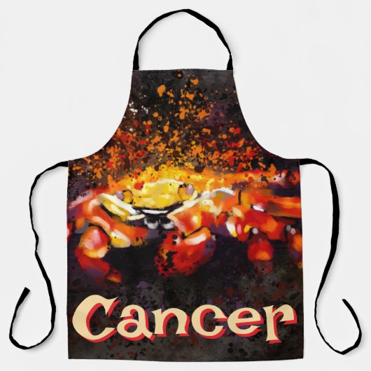 カニ航海の沿岸ビーチがパーソナライズされたん エプロン (正面)