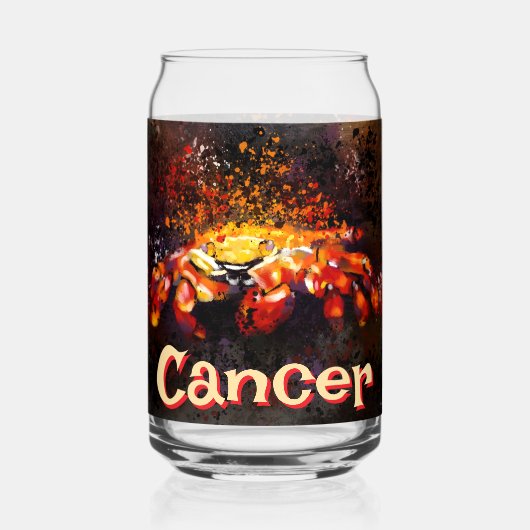 カニ航海の沿岸ビーチがパーソナライズされたん ガラス缶 (正面)