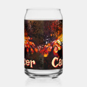 カニ航海の沿岸ビーチがパーソナライズされたん ガラス缶 (左)