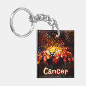 カニ航海の沿岸ビーチがパーソナライズされたん キーホルダー (正面左)