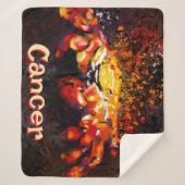 カニ航海の沿岸ビーチがパーソナライズされたん シェルパブランケット (正面)