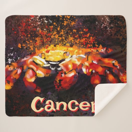 カニ航海の沿岸ビーチがパーソナライズされたん シェルパブランケット (正面(横))