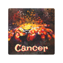 カニ航海の沿岸ビーチがパーソナライズされたん メタルプリント