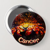 カニ航海の沿岸ビーチがパーソナライズされたん 缶バッジ (正面&裏面)