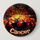 カニ航海の沿岸ビーチがパーソナライズされたん 缶バッジ (正面)