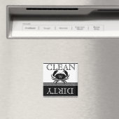 カニ航海の白黒食洗機ダーティークリーン マグネット (インサイチュ (食洗機))
