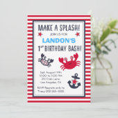 カニ航海の&いかりボーイズ誕生日招待状 招待状 (スタンド正面)