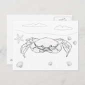 カニ色絵葉書 ポストカード (正面/裏面)