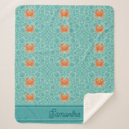 カニ装飾交響曲パーソナライズされた シェルパブランケット