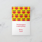 カニ誕生日パーティーかわいい漫画の子供 カード (内部)