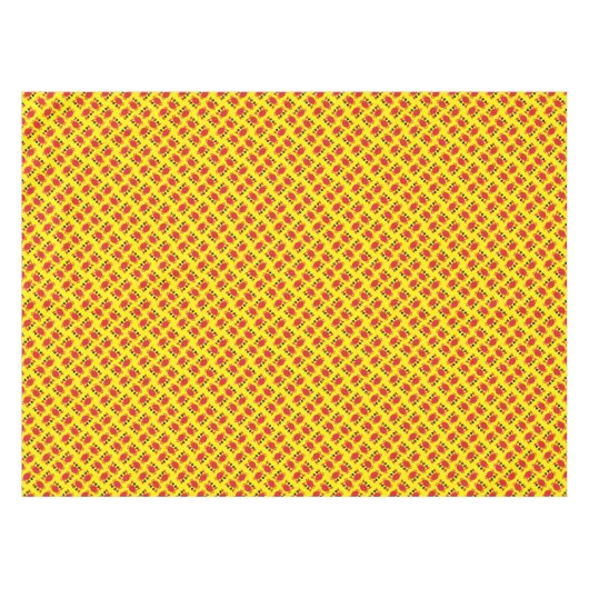 カニ誕生日パーティーかわいい漫画の子供 テーブルクロス (正面(横))