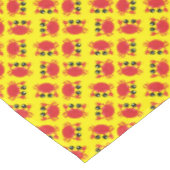 カニ誕生日パーティーかわいい漫画の子供 テーブルクロス (アングル)