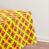 カニ誕生日パーティーかわいい漫画の子供 テーブルクロス (インサイチュ)