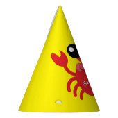 カニ誕生日パーティーかわいい漫画の子供 パーティーハット (左)