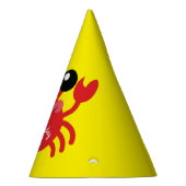 カニ誕生日パーティーかわいい漫画の子供 パーティーハット (右)