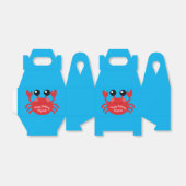 カニ誕生日パーティーかわいい漫画の子供 フェイバーボックス (折り畳みなし)