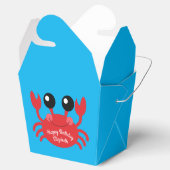 カニ誕生日パーティーかわいい漫画の子供 フェイバーボックス (オープン)