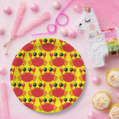 カニ誕生日パーティーかわいい漫画の子供 ペーパープレート (パーティー)